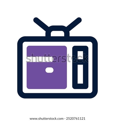 television icon. vector dual tone icon for your website, mobile, presentation, and logo design.