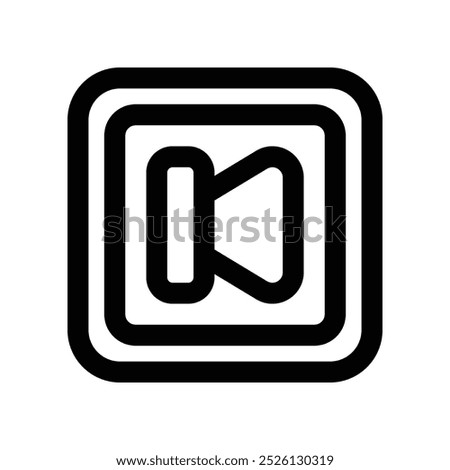 previous icon. vector line icon for your website, mobile, presentation, and logo design.