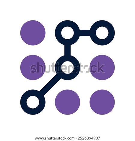 pattern unlock icon. vector dual tone icon for your website, mobile, presentation, and logo design.