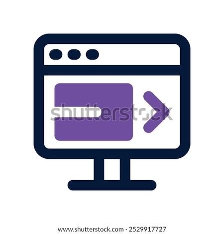 monitor icon. vector dual tone icon for your website, mobile, presentation, and logo design.