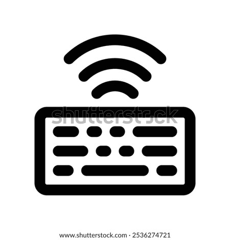 wireless keyboard icon. vector line icon for your website, mobile, presentation, and logo design.