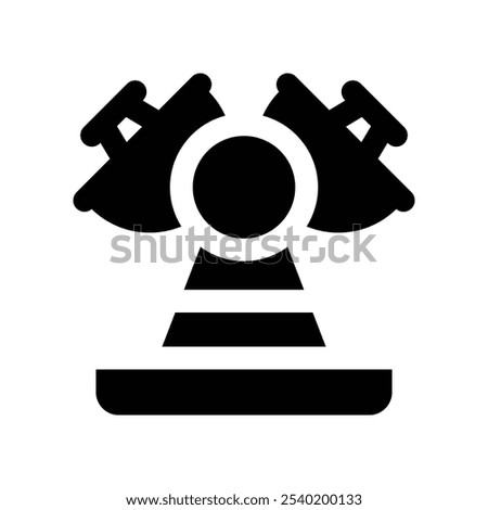 satellite dish icon. vector glyph icon for your website, mobile, presentation, and logo design.