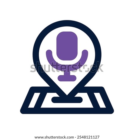 pin icon. vector dual tone icon for your website, mobile, presentation, and logo design.