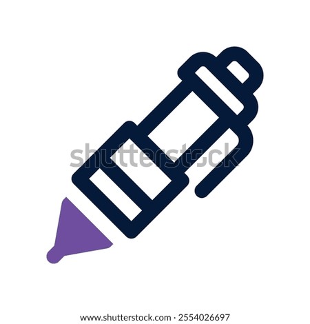 ballpen icon. vector dual tone icon for your website, mobile, presentation, and logo design.