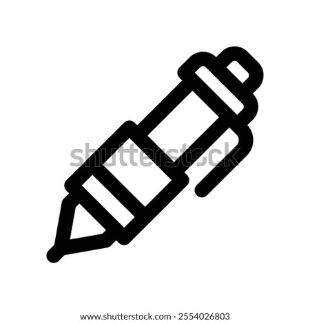 ballpen icon. vector line icon for your website, mobile, presentation, and logo design.