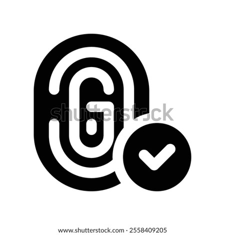 fingerprint icon. vector glyph icon for your website, mobile, presentation, and logo design.