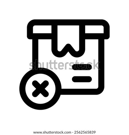 cancel icon. vector line icon for your website, mobile, presentation, and logo design.