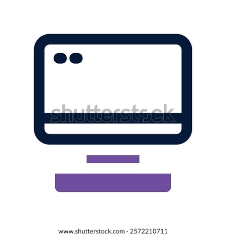 computer icon. vector dual tone icon for your website, mobile, presentation, and logo design.