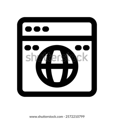 browser icon. vector line icon for your website, mobile, presentation, and logo design.