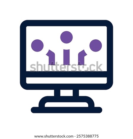 computer icon. vector dual tone icon for your website, mobile, presentation, and logo design.