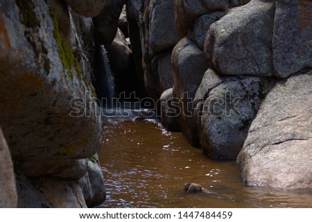 Hidden Falls, Curt Gowdy state park Imagine de stoc © 