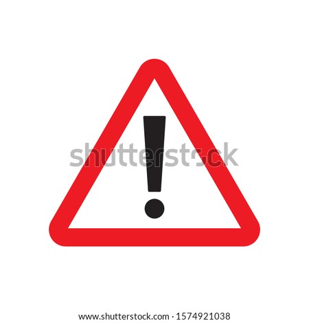 Danger, hazard yellow symbol. Danger alert or attention. Attention triangle sign. Hazard alert information symbol. Flat vector illustration
