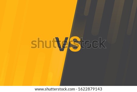 Versus or vs background. Competition background design. Fight banner. Flat vector illustration. Two teams, players competition, fight, game. Vector illustration