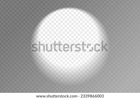 Flashlight frame overlay shadow. Spotlight mockup, lamp or lantern rays. Applicable for mockups. Shadow overlay effect. Vector illustration