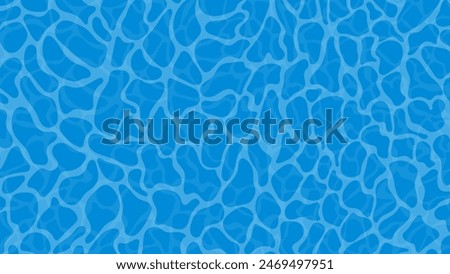 Pattern design featuring a top-down view of water ripples, with textured details. The shimmering effect of sunlight reflecting on surfaces, reminiscent of swimming pools, oceans, and seas.