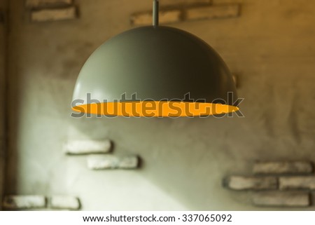 Similar – Image, Stock Photo Orange yellow hanging lamps. Lamps and light.