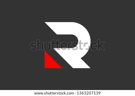 Letter R Flat Vector Logo Design