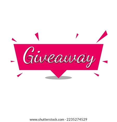 Giveaway time icon label sign callout design vector