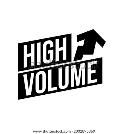 High volume density scale label icon text design vector