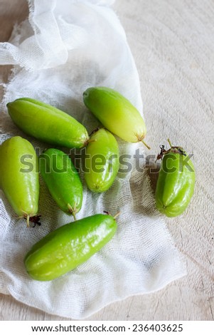 Bilimbi fruits of South East Asia