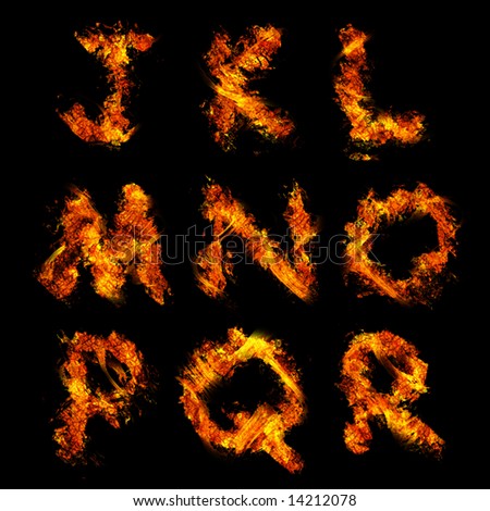 Fire Lava Alphabet (See Also Numbers & Symbols) Stock Photo 14212078 ...