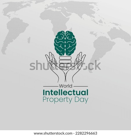 World Intellectual Property Day design. World Intellectual Property Day poster, banner, greetings card design. Intellectual creative. Intellectual Property Day creative