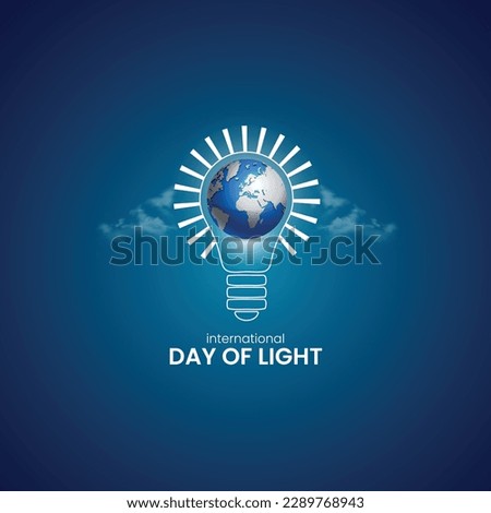 vector graphic of international day of light good for international day of light celebration. international day of light creative theme. lighting creative vector. vector cloud.