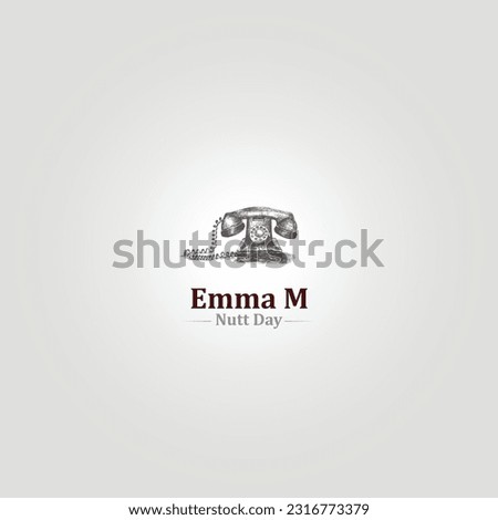 Emma M Nutt Day. Emma m. nutt telephone operator vector