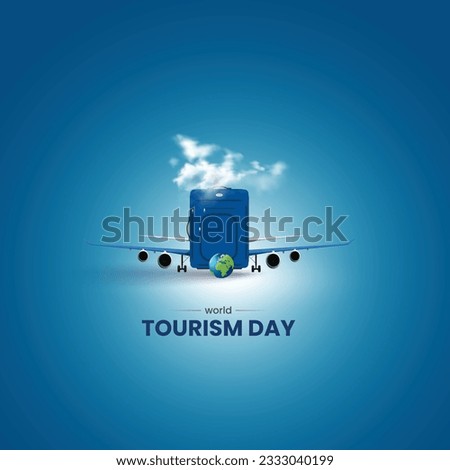 World Tourism Day. Tourism day concept. Tourism banner, poster, social media post etc.