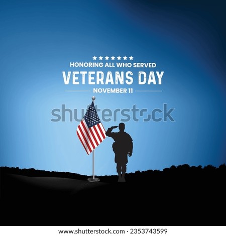 veterans day. Happy Veterans Day concept. American flags against a blackboard background. Honoring all who served. November 11.