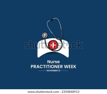 nurse practitioner week. Nurse creative concept. Stethoscope vector illustration. 