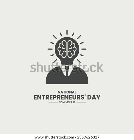 national entrepreneurs' day. entrepreneurs day creative concept.