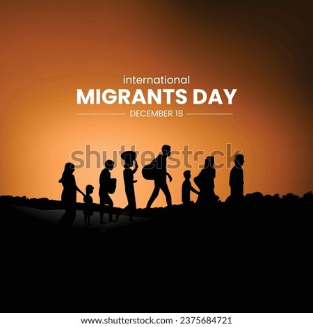 International Migrants Day. Migrants day creative concept. 