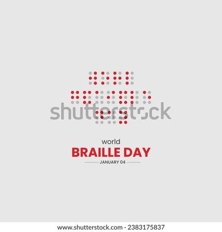 World Braille Day. Braille Day background vector illustration. 