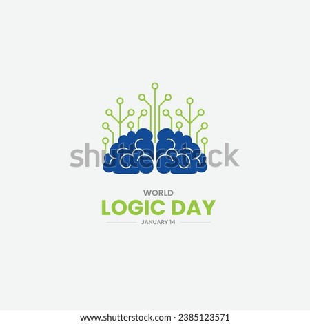 World Logic Day. Logic day background. Brain logic background. bulb shape brain vector illustration. 