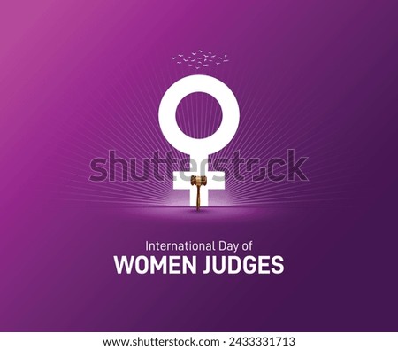 International Day of Women Judges. women judge day creative concept. 