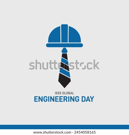 IEEE Global Engineering Day. background, banner, card, poster, template Vector illustration. Engineering day concept.