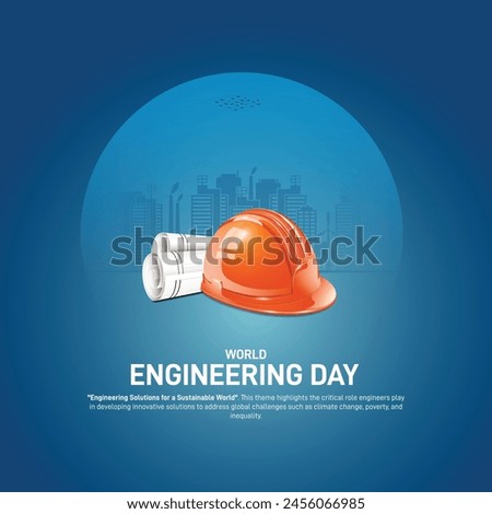 World Engineer Day. World Engineer Day creative concept banner, poster, social media post, background, greetings card, festoon design etc.