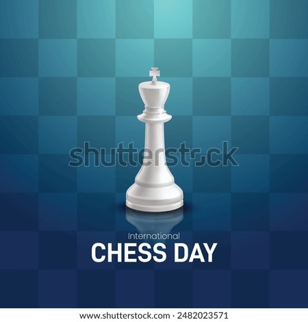 International Chess Day creative banner, poster, social media post, post card, background, template design vector. 