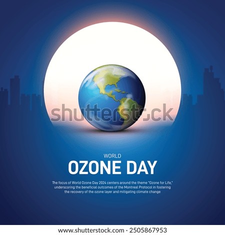 world ozone day. world ozone day 2024 creative concept banner, poster, social media post, background, template, postcard, greetings card design etc.