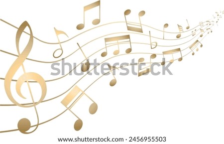 Vector with symbols and musical notes