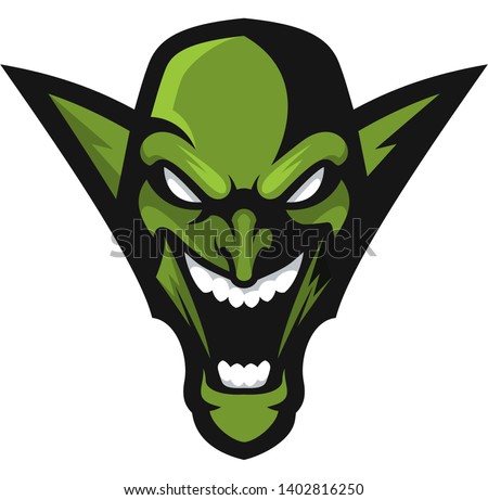 goblin drawing vector logo illustration