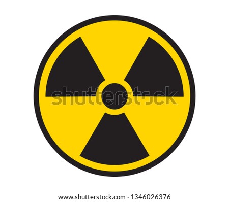 radiation symbol radiation icon yellow and black