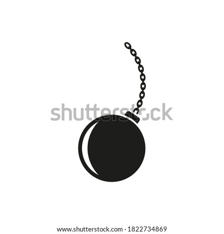 Wrecking ball icon. Vector illustration. Flat style. Isolated.