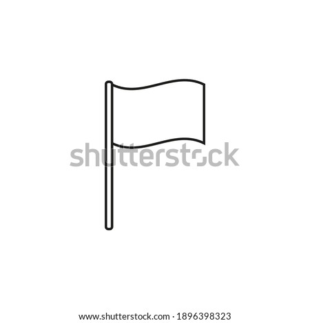 Flag icon. Vector. Line style.