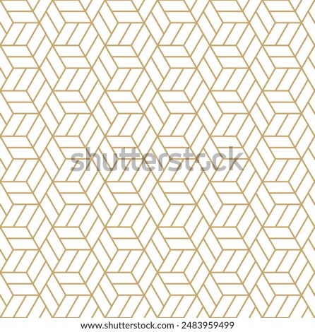 Seamless geometric hexagonal op art pattern, lines abstract geometric background, seamless monochrome hexagonal grid pattern, slide presentation