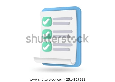 3d white clipboard task management todo check list with pencil, fast work on project plan, efficient work on project plan, fast progress, level up concept, assignment and exam checklist icon.