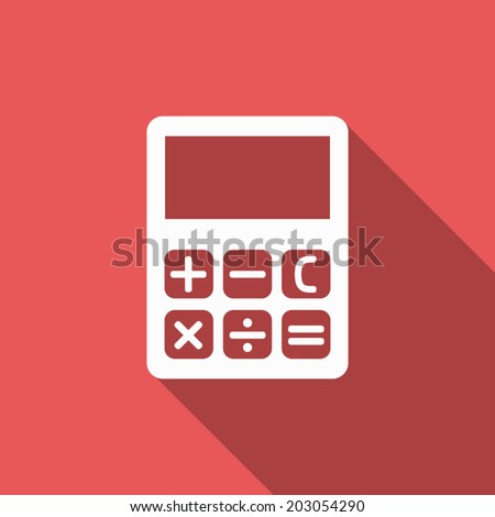 calculator icon with long shadow