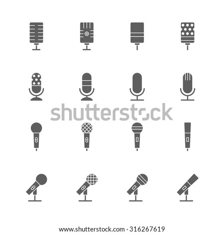 microphone icons set