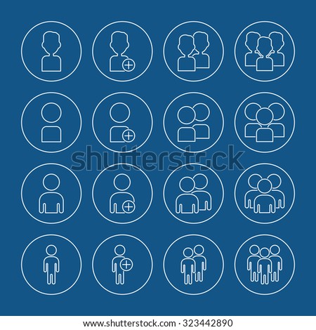 People Icons Set Stock Vector 323442890 : Shutterstock